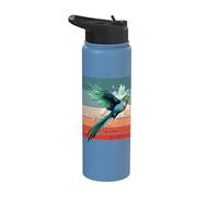 Cute Colorful Quetzal Realistic Cute Quetzal Bird Lover Stainless Steel Insulated Water Bottle