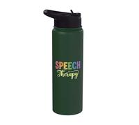 Cute colorful Speech Therapy SLP Cute colorful Therapist Stainless Steel Insulated Water Bottle
