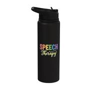 Cute colorful Speech Therapy SLP Cute colorful Therapist Stainless Steel Insulated Water Bottle