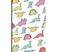 Cute, Colourful Dinosaur Notebook: Hand Drawn Notebook | 6x9 inches, 100 lined pages | Perfect gift for Dinosaur Lovers.