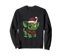 Cute Comic Christmas Dinosaur Triceratops | Fiesta de Navidad Sudadera