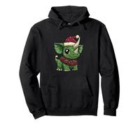 Cute Comic Christmas Dinosaur Triceratops | Fiesta de Navidad Sudadera con Capucha