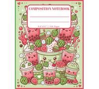 Cute Composite Notebook: Boba Aesthetic Notebook College Rule For kids and teens | School Supplies | 8.5X11 inches 110 pages