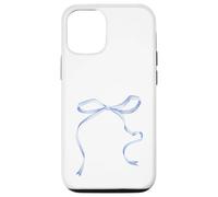Cute Coquette Blue Bow Aesthetic Girl Women Pattern Decor Carcasa para iPhone 12/12 Pro