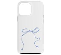 Cute Coquette Blue Bow Aesthetic Girl Women Pattern Decor Carcasa para iPhone 13 Pro MAX
