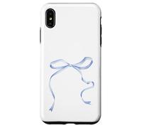 Cute Coquette Blue Bow Aesthetic Girl Women Pattern Decor Carcasa para iPhone XS MAX