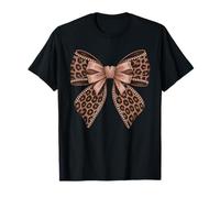 Cute Coquette Leopard Bow Design for Fashion Lovers Camiseta