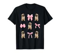 Cute Coquette Pug Pink Bows for Dog Lovers & Pug Owners Camiseta