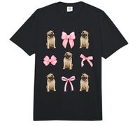 Cute Coquette Pug Pink Bows for Dog Lovers & Pug Owners Comfort Colors Adult Heavyweight T-Shirt