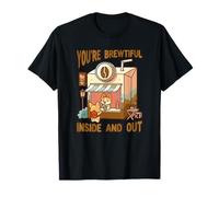 Cute Corgi Coffee Store Brewtiful por Dentro y por Fuera Camiseta