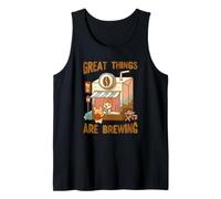 Cute Corgi Coffee Store Grandes Cosas Brewing Camiseta sin Mangas