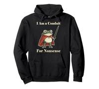 Cute Cottagecore Conduit For Nonsense Grumpy Japanese Frog Sudadera con Capucha