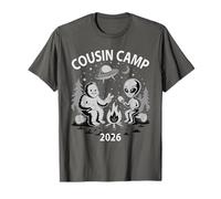 Cute Cousin Camp 2026 Alien Bigfoot Family Cruise Tripulation Camiseta