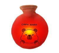 Cute Cover - Botella de agua caliente Capybara de 700 ml, calentador de manos, para adultos y niños, a prueba de fugas, funda de dibujos animados para dormir, trabajar