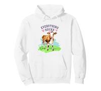 Cute Cow Everything Sucks Pastel Farm Sudadera con Capucha