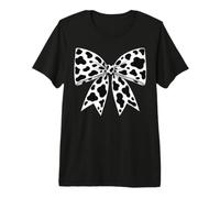 Cute Cowprint Coquette Bow Cow Pattern for Womens and Girls Camiseta Premium