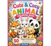 Cute & Cozy Animal Coloring Book: 50 Delightful Animal Designs Featuring Friendly Faces, Relaxing Patterns, and Creative Coloring Adventures