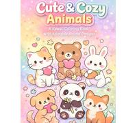 Cute & Cozy Animals: A Kawaii Coloring Book with Adorable Animal Designs for Relaxation and Creative Fun