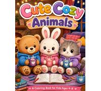Cute Cozy Animals Coloring Book: 50 Fun and Adorable Animal Coloring Pages for Kids Ages 4-8