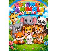 Cute Cozy Animals Coloring Book for Kids: 24 Fun Coloring Pages to Learn Animal Names