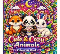 Cute & Cozy Animals Coloring Book part 1: 50 Adorable Animal Pages with cozy, cute and Relaxing poses for Stress Relief, Mindfulness, and Creative Fun for Kids, Teens & Adults