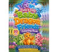 Cute & Cozy Baby Dragon Friends Coloring Book: Big Bold Friendly Dragons, Stars, Castles, Clouds, and More Coloring for Kids Ages 4-8