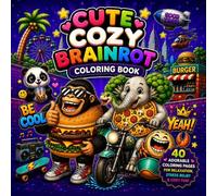 Cute Cozy Brainrot Coloring Book: 40 Funny and Adorable Coloring Pages with Silly Animal-Food Hybrids, Cozy Chaos, and Relaxing Fun