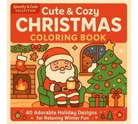 Cute & Cozy Christmas Coloring Book: 40 Adorable Holiday Kawaii Designs for Relaxing Winter Fun