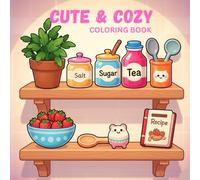 Cute & Cozy Coloring Book for Adults and Teens with Easy, Bold Illustrations for Stress-Relief Everyday Comforts to Color and Enjoy