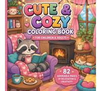 Cute & Cozy Coloring Book for Kids & Adults: 82 Adorable Coloring Pages of Cute Animals, Cozy Homes, Relaxing Scenes, Cafés, Gardens, and Comforting Designs for Stress Relief & Creative Fun