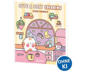 Cute & Cozy Coloring - Hygge Moments: Malbuch für Erwachsene, Teenager und Kinder - Mit 40 niedlichen Motiven zur kreativen Beschäftigung - Zum Wohlfühlen und Entspannen