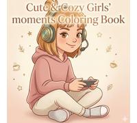 Cute & Cozy Girls moments Coloring Book: Relaxing Kawaii Scenes of Sweet, Peaceful, and Happy Everyday Moments for Stress Relief and Creative Fun