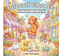 Cute Cozy Girls Pets Coloring Book: Charming Animal Friend Illustrations to Color for Relaxation, Stress Relief and Creative Fun for Teens and Adults