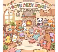 Cute Cozy Home Coloring Book: Adorable Animal Home Scenes • Bold & Easy Designs • Perfect for Kids