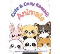 Cute & Cozy Kawaii: Animals: 50 Adorable Big-Eyed Animals to Color for Relaxation and Cute Fun (Cute & Cozy Kawaii Coloring)