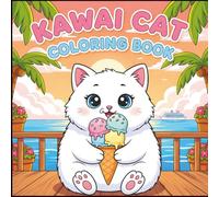 Cute Cozy Kawaii Cat Kitten Moments Coloring Book Gift for Adults Kids Boys Girls Teens: Kitty Cat Lover Coloring Activity Pages for Children Cool Cat ... Book Stress Relief Relaxation Coloring Book