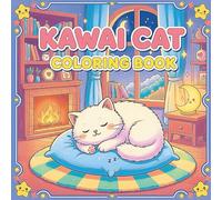 Cute Cozy Kawaii Cat Kitten Moments Coloring Book Gift for Adults Kids Boys Girls Teens: Kitty Cat Lover Coloring Activity Pages for Children Cool Cat ... Book Stress Relief Relaxation Coloring Book