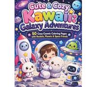 Cute & Cozy Kawaii: Galaxy Adventures: 50 Cozy Cosmic Coloring Pages with Rockets, Planets & Space Friends (Cute & Cozy Kawaii Coloring)