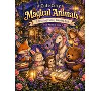 Cute Cozy Magical Animals: A Relaxing Fantasy Coloring Book with 50 Adorable Animals, Unicorns, Dragons & Fairies for Adults & Teens