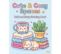 Cute & Cozy Spaces: A Hygge Home Objects Coloring Book for Relaxation: 63 Aesthetic Line Art Illustrations of Interior Design, Plants, and Comfy Nooks ... Cozy Moments: Hygge Life Coloring Books)