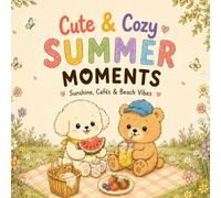 Cute & Cozy Summer Moments Coloring Book: Adorable Animal Coloring Pages with Cafés, Beach Days, Sweet Treats, Gardens, and Cozy Scenes for Everyone