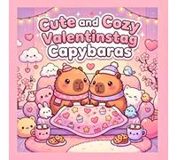 Cute & Cozy Valentinstag Capybaras · Ausmalbuch mit über 40 süßen Motiven für Teens & Erwachsene: Liebevolle Capybara-Motive zum Entspannen · Herzige Valentinstags-Illustrationen