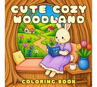 Cute Cozy Woodland Coloring Book: A Relaxing Woodland Animal Coloring Book | Adorable Forest Friends