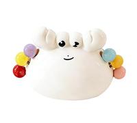 Cute Crab Fruit Fork Set with Holder Reusable Dessert Picks Creative Animal Shape Appetizer Forks Colorful Salad Toothpicks for Party Kitchen Gadget Gift(Blanco)