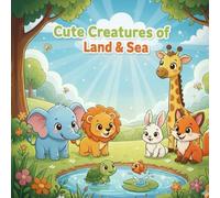 Cute creatures of Land & Sea: A Fun Coloring Book for Kids