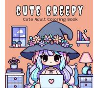 Cute Creepy- Cute adult coloring book: Bold Easy Halloween Themed 50 Coloring Pages For fun and Relaxation, Great For markers and Gel Pens