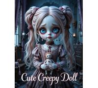 Cute Creepy Doll Coloring Book: A Grayscale Coloring Book of Spooky but Adorable Dolls for Teens and Adults