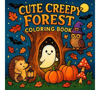 Cute Creepy Forest Coloring Book: Adorable Ghosts, Critters & Cozy Magic to Color