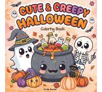 Cute & Creepy Halloween Coloring Book: 40 Fun Spooky Designs for Kids and Adults + Certificate of Completion
