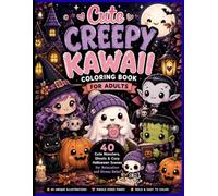 Cute Creepy Kawaii Coloring Book for Adults: 40 Cute Monsters, Ghosts & Cozy Halloween Scenes for Relaxation and Stress Relief